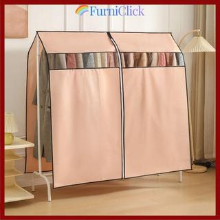 FURNICLICK Dây Kéo Quần Áo Chống Bụi, Vỏ Móc Treo Áo Chống Bụi Dày, Dụng Cụ Treo Quần Áo Chống Thấm Nước Không Dệt Dung Tích Lớn Cho Phòng Ngủ