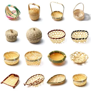 🔥có hàng sẵn🔥Mẹt tre đựng hoa quả mẹt chụp ảnh flatlay Mini Tre Dệt Giỏ Sashimi Trang Trí Giỏ Tre Nhỏ Phong Cách Nhật Bản Giỏ Ăn Nhẹ Nhỏ Bụi Rau Bộ Đĩa Trang Trí Sản Phẩm Tre