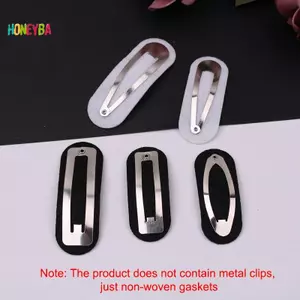 < Honeyba > 100 Chiếc Hình Bầu Dục Không Dệt Giọt Giọt Kẹp Miếng Đệm Hình Chữ Nhật Miếng Lót Nỉ Miếng Dán Đính Cho Hình Chữ Nhật Kẹp Tóc Phụ Kiện Đẹp