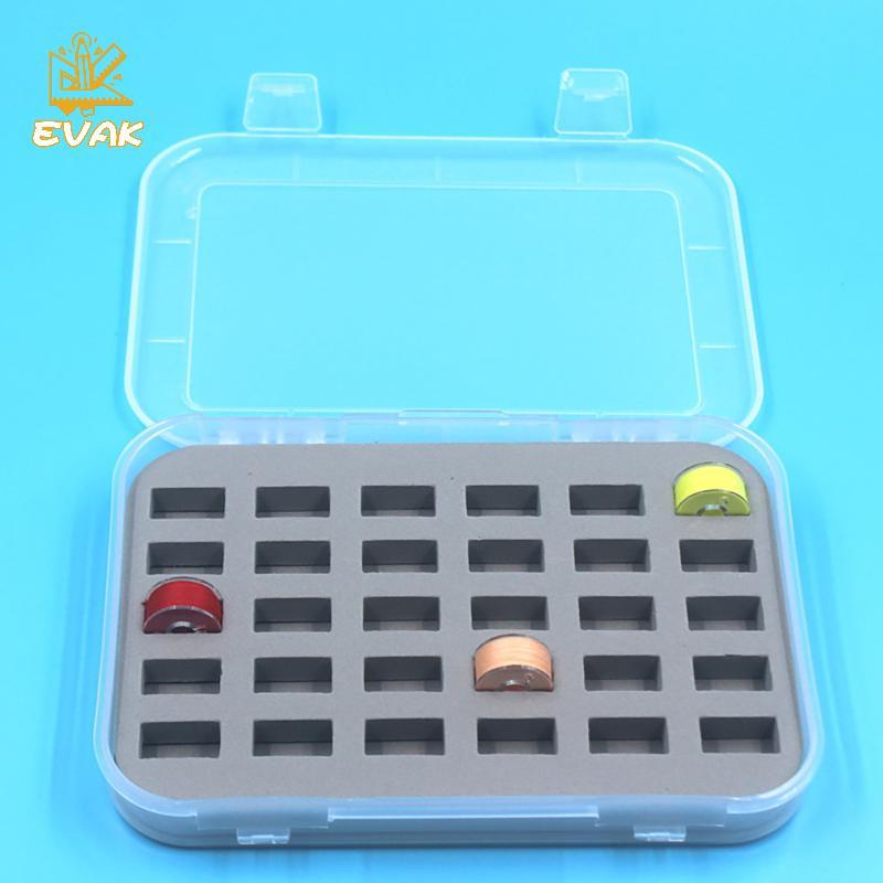 Alittlesetrtu Hộp Bảo Quản Bobbin Nhựa 30 Lưới Có Bọt Biển Thiên Tính Cho May Thủ Công Dụng Cụ VN
