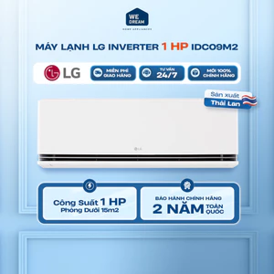 Máy Lạnh LG DUALCOOL Inverter 1.0 HP IDC09M2 | Luồng Gió Thông Minh AI Air | Hàng Chính Hãng
