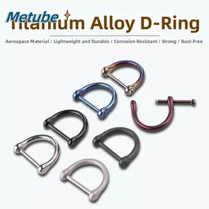 Kim bấm nơ METUBE D, Khóa hợp kim titan 7 màu Carabiner, Giày ngựa chất lượng cao Khóa vòng tay ngoài trời Phụ kiện ngoài trời
