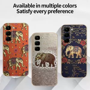 Ốp YJD Cho Infinix Hot 70 X6895B Cổ Điển Da Chất Lượng Cao Lucky Elephant Series Mạ Điện Cạnh Chống Rơi Vỏ Điện Thoại