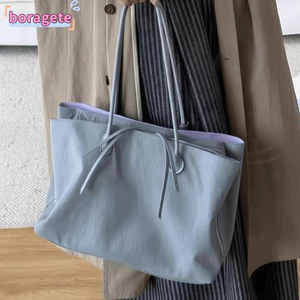 Túi đeo vai BORAGETE, Túi Tote thông thường bằng Nylon, Túi xách dung tích lớn chống nước hợp thời trang