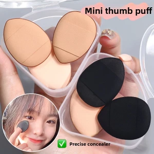 Bông Mút Ngón Tay Mini Xỏ Ngón Đệm Khí Mềm Mại Không Nuốt Phấn Che Khuyết Điểm Phủ Phấn Dặm Phấn Nền Cao Cấp