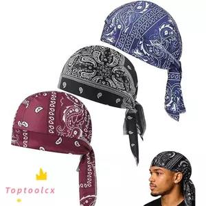 Khăn trùm đầu TOPTOOLCX Bandana, Mũ trùm đầu khô nhanh thoáng khí, Mũ che nắng in hình Paisley co giãn nhẹ thoải mái Unisex