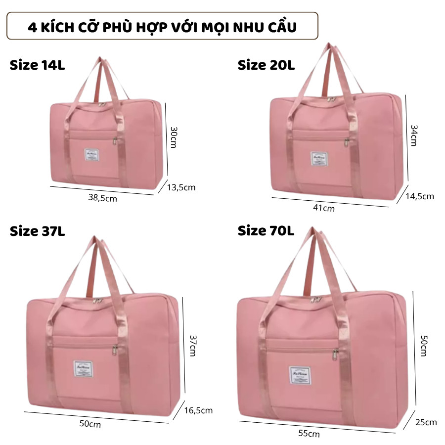 Túi Xách Du Lịch Đa Năng Cỡ Lớn ENODA HOME, Túi Du Lịch Đựng Quần Áo Chống Thấm Nước TUIDL001