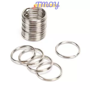 TMOY 100 Cái / lốc Móc Chìa Khóa DIY Kim Loại Chìa Khóa Chia Vòng Vòng Kim Loại Móc Khóa TMOY