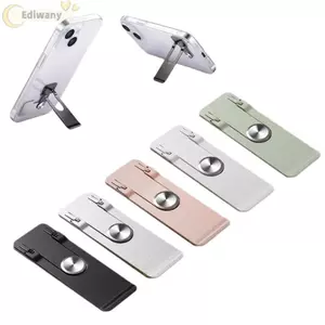 Giá đỡ điện thoại di động EDIWANY, Giá đỡ máy tính bảng siêu mỏng tự dính, bằng thép không gỉ có thể gập lại cao cấp 360° Giá đỡ xoay để bàn