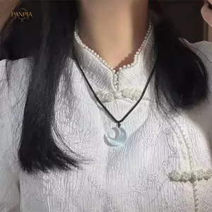 PNPIA- Dễ Thương Phong Cách Cổ Tích Mặt Trăng Mặt Dây Chuyền Xương Đòn Dây Xích Nelace Thích Hợp Cho Nữ Trang Sức Phụ Kiện Quà Tặng