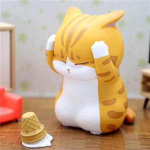 Mô hình mèo thất vọng dễ thương trang trí bàn học, tủ sách, taplo ô tô