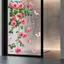 1 Decal dán cửa sổ hình bướm hoa hồng hồng có thể tháo rời để trang trí kính treo tường phòng khách phòng ngủ [VN]