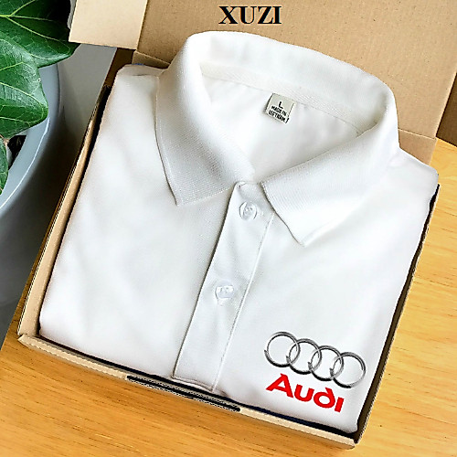 Áo thun polo xe Audi  áo thun có cổ bẻ ngắn tay hãng xe ô tô cao cấp thời trang thanh lịch hàng chuẩn loại 1 XUZI