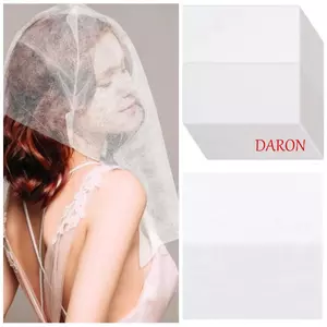 DARON 100 Chiếc Mũ Bảo Vệ Trang Điểm Mặt, Áo Bảo Vệ Trang Điểm Thoáng Khí Dùng Một Lần, Nhẹ Lớn Không Mùi Mỏng Trang Điểm Quần Áo Bảo Vệ Cửa Hàng Cô Dâu