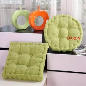 Đệm Ghế Tufted DARON, Thảm Ghế Dày Vuông / Tròn, Bền Đẹp 40cm Phong Cách Nhật Bản Đệm Sofa Mềm Văn Phòng