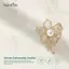 AqToCna Vintage Kim Cương Giả Ngọc Trai Thổ Cẩm Trang Sức Thanh Lịch Zircon Lấp Lánh Cho Đám Cưới Và Sự Kiện AqToCna