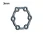 Vòng đệm xe đạp leo núi PYCOU MTB, Bộ chuyển đổi trung tâm phanh đĩa tăng cường màu đen 44mm, Má phanh 6 lỗ 60x60x6mm