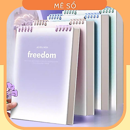 (BÌA VÀ GIẤY BÁN RIÊNG) Bìa Sổ Còng B5 A5 Kiểu Lật Dọc Chữ FreeDom - Bìa Sổ Còng Thay Được Giấy, Lõi Giấy Refill 80 GSM