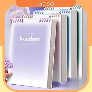 Bìa Sổ Còng B5 A5 Kiểu Lật Dọc Chữ FreeDom - Bìa Sổ Còng Thay Được Giấy, Lõi Giấy Refill 80 GSM