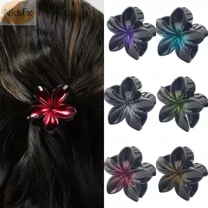 Móng Vuốt Tóc NKSFX, Kẹp Tóc Hoa Hình Hoa Phong Cách Y2K, Tóc Ngọc Trai Hawaii Trang Trí Đuôi Ngựa Kẹp Nữ