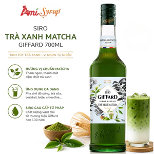 Siro Giffard Trà Xanh Matcha 700ml, Nguyên Liệu Pha Chế Nhập Khẩu Pháp Cao Cấp