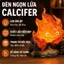 Đèn Trang Trí Calcifer Resin LED Ánh Vàng Ấm Mô Hình Ngọn Lửa Dễ Thương Decor Bàn Phòng Ngủ