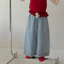 Quần trẻ em Phong cách mùa hè Bé gái phiên bản Hàn Quốc Quần jean thẳng màu trơn