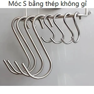 - Móc Chữ S Inox - Móc Treo Đồ ,Móc Treo 2 Đầu, Móc dấu hỏi, Móc Treo Đồ Nhà Bếp, Nhà Tắm-TOOLIX
