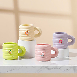 Ly Sứ để bàn, cốc uống nước, ly dễ thương nhiều màu sắc A450-1