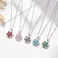Vòng Cổ Nữ Phong Cách Mới Nhật Bản Hàn Quốc Bông Tuyết Zircon Cánh Hoa Niche Thiết Kế Mặt Dây Chuyền Sang Trọng Nhiều Màu Tùy Chọn Vòng Cổ