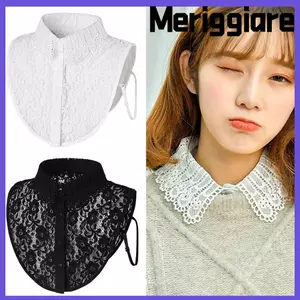 MERIGGIARE Cổ Giả Có Thể Tháo Rời, Khăn Cổ Ren Cổ Giả, Khăn Choàng Quấn Trang Trí DIY Ve Áo Nửa Áo Sơ Mi Nữ Bé Gái