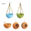 Nhà chim nhỏ Parakeet Nest cho lồng – Khung nhựa chống nhai Tổ ngủ treo ấm cúng có thể giặt được với thiết kế mây dệt và móc kim loại Hoàn hảo cho chim cưng