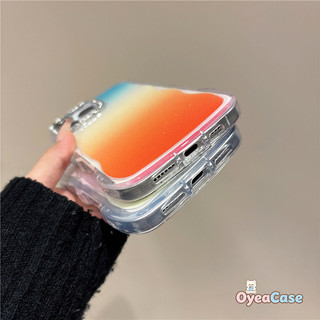 Vỏ máy ảnh đính đá Gradient Rainbow Water Ripple cho Honor 400 200 X9D X9C Smart X9B X8C X8B X7D X7C X70 X60 X50 GT Pro Magic 7 6 Lite Vỏ trong suốt sang trọng đầy màu sắc cho bé gái