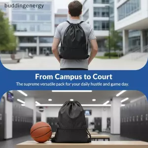{BUDDI} Túi tập Yoga có dây rút Bapa Dung tích lớn cho thể thao bóng rổ và trường học Nhẹ và có thể gập lại {buddingenergy}