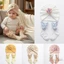 Mũ xếp hình hoa 3D dễ thương cho bé gái và tất thỏ
