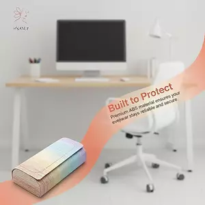 HNKMP Vỏ cứng bằng da PU sành điệu dành cho nam nữ đi làm du lịch.