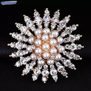 Bluelover Kim Cương Giả Hoa Thổ Cẩm Ngọc Trai Cổ Điển Thổ Cẩm Chân Nữ Trang Sức Phụ Kiện Mới
