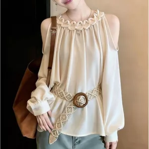 Áo sơ mi dài tay dáng rộng sang trọng thiết kế Sense Mùa hè Phong cách mới Phong cách mỏng thời trang dài @