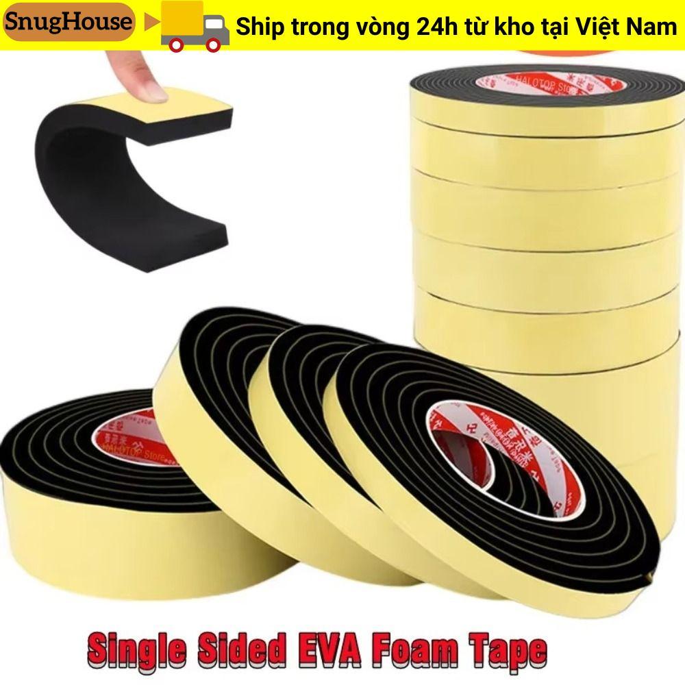 Băng xốp xốp SNUGHOUSE, Dải đệm cao su EVA 10M, Băng dính chắc chắn chống thấm một mặt