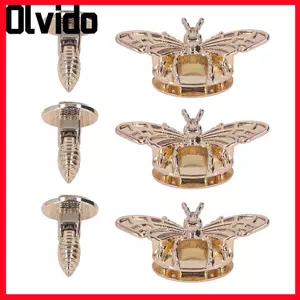 OLVIDO 3 Khóa Xoay, Khóa Ví Xoay Hợp Kim, Phụ Kiện Hành Lý Ong Vàng Ví Đóng Cửa DIY Leathercraft