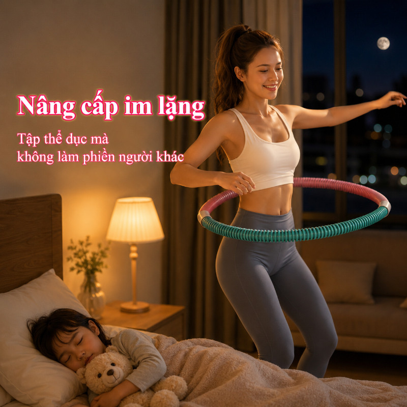 Vòng Lắc Eo Lò Xo Mềm Giảm Mỡ Bụng, Chất Liệu PVC An Toàn, Giảm Mỡ Bụng, Eo Thon Săn Chắc, Tập Gym Yoga Tại Nhà