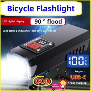 Đèn LED xe đạp chống nước siêu sáng có thể sạc lại qua USB