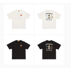 Phong cách mới chất lượng cao HM8026 #Printed Áo thun ngắn tay Cotton Unisex
