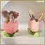 Hộp Đựng Bút Cho Phụ Kiện Bàn Làm Việc Thiết Kế Hoa Tulip Dễ Thương Thẩm Mỹ Màu Hồng Cọ Trang Điểm Giá Đỡ Bút Chì Trang Trí Nhà Quà Tặng Sinh Nhật
