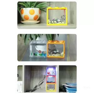 Bể cá trong suốt có thể xếp chồng lên nhau 6 lỗ nhựa cho trang trí trong nhà cá Betta