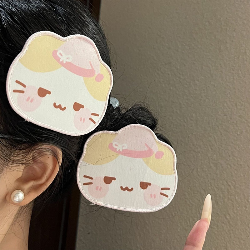 Miếng dán tóc vải dễ thương hình mèo con và thỏ ma thuật, phong cách mới