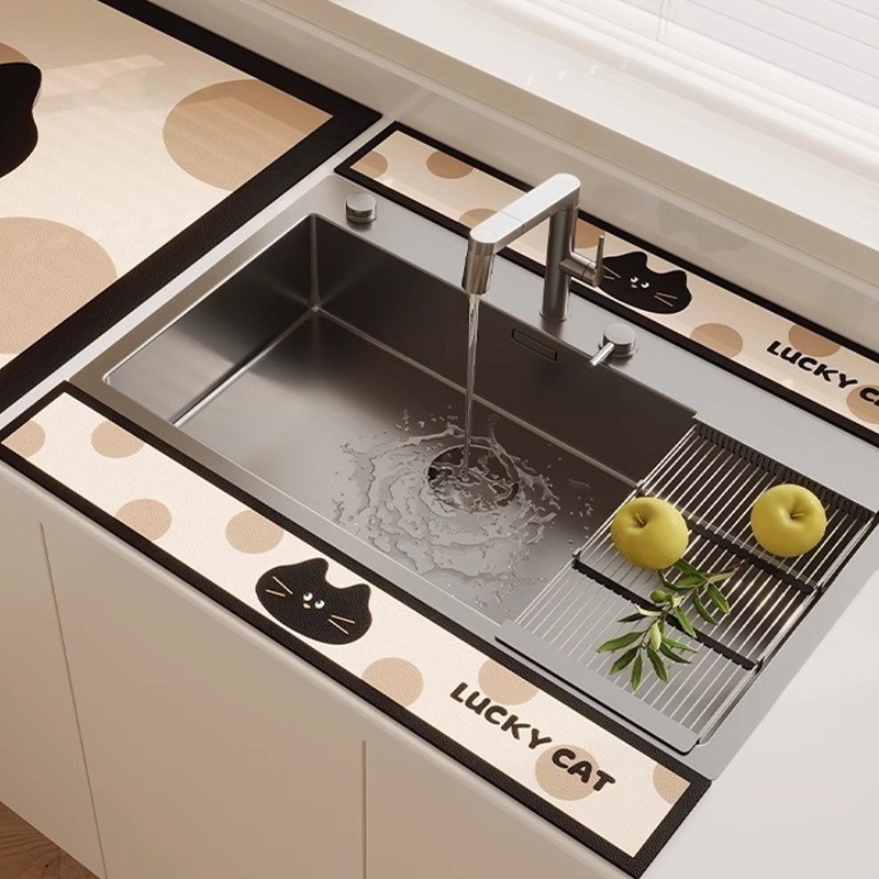 Phòng tắm nhà bếp Tấm thoát nước bùn tảo cát - Thảm bảo vệ mặt bàn khô nhanh hấp thụ mạnh