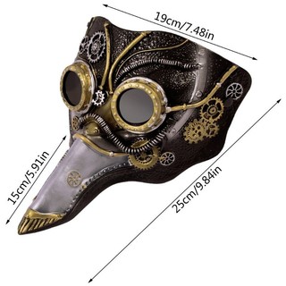 Mặt nạ bác sĩ bệnh dịch hạch - Đạo cụ cosplay Halloween và trang phục Steampunk