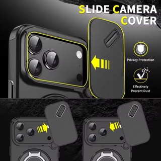 [JLK] Vỏ giáp sạc không dây từ tính bảo vệ Camera trượt cho IPhone 17 Air 16e 16 15 Plus 14 13 12 11 Pro Max Cover