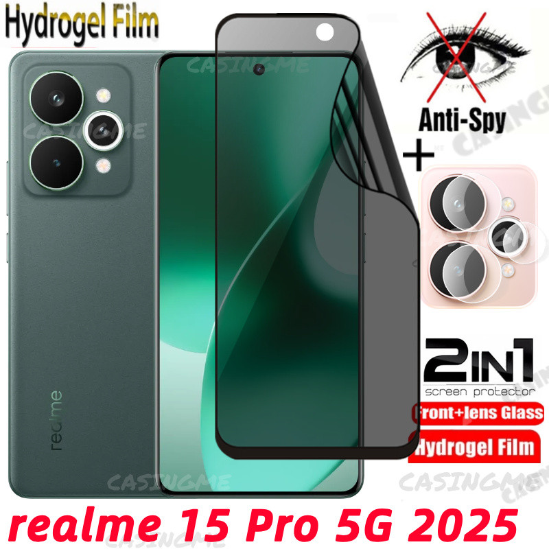 Realme 15 Pro 5G 2025 Full Cover Mềm Bảo Mật Hydrogel Phim Cho Realme 15 Realme15 Pro 15Pro Realme15Pro 15x 15T + 5G 2025 Phim Bảo Vệ Màn Hình Camera Chống Gián Điệp